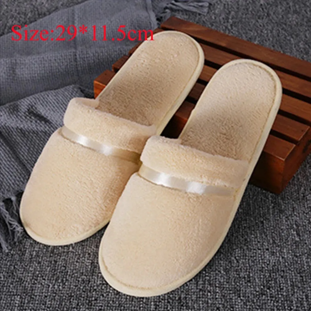 1Pair Winter Warm plush Slippers for Women Men Home shoes Nonslip Slides Fluffy Slippers Couple Indoor Bedroom House Slippers