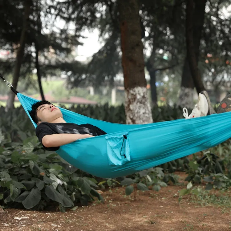 245 x 90cm Outdoor Hammock Camping Nylon Single Swing, Random Color Delivery