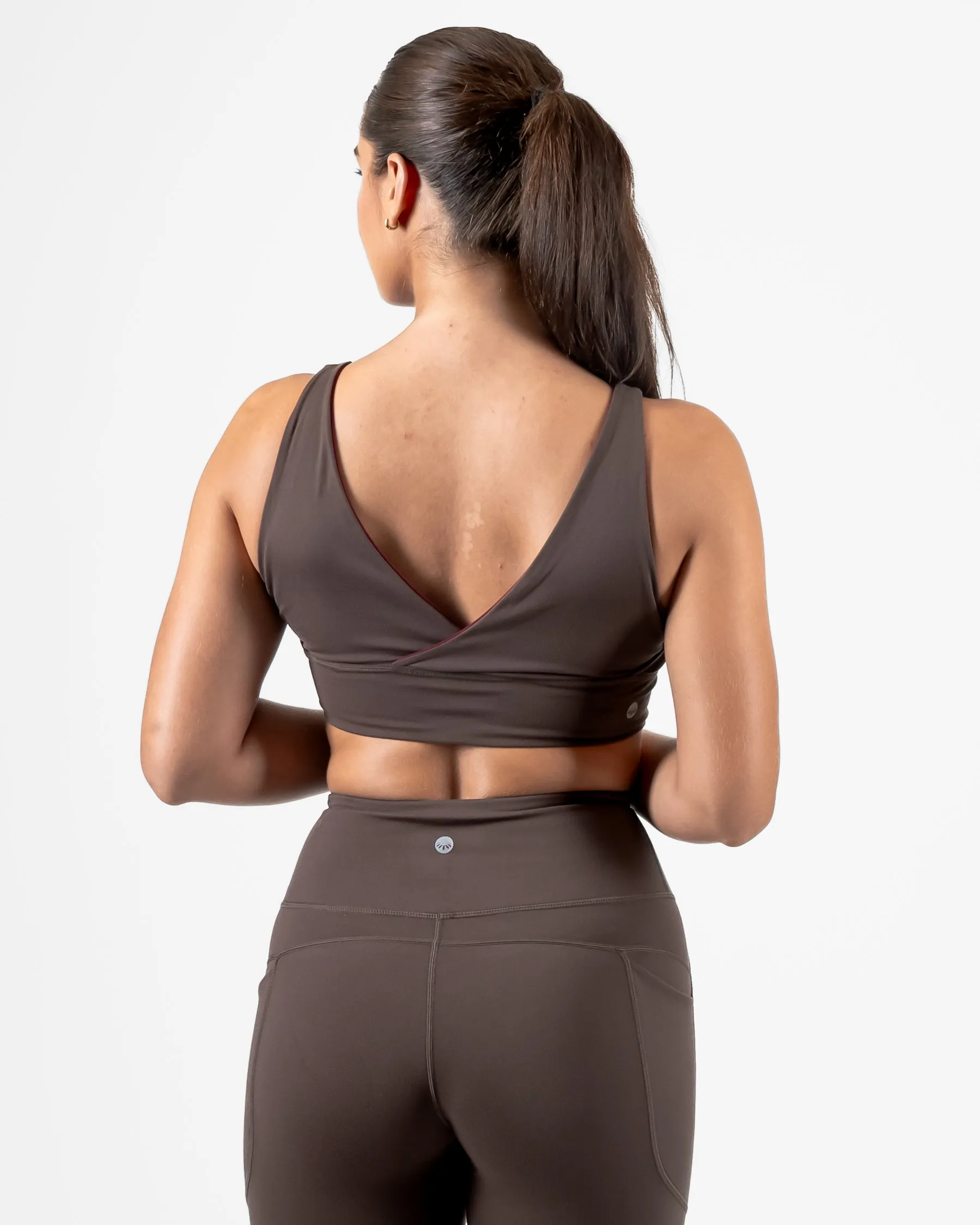 4-in-1 Salutation Sports Bra - Mulberry/Espresso - FINAL SALE