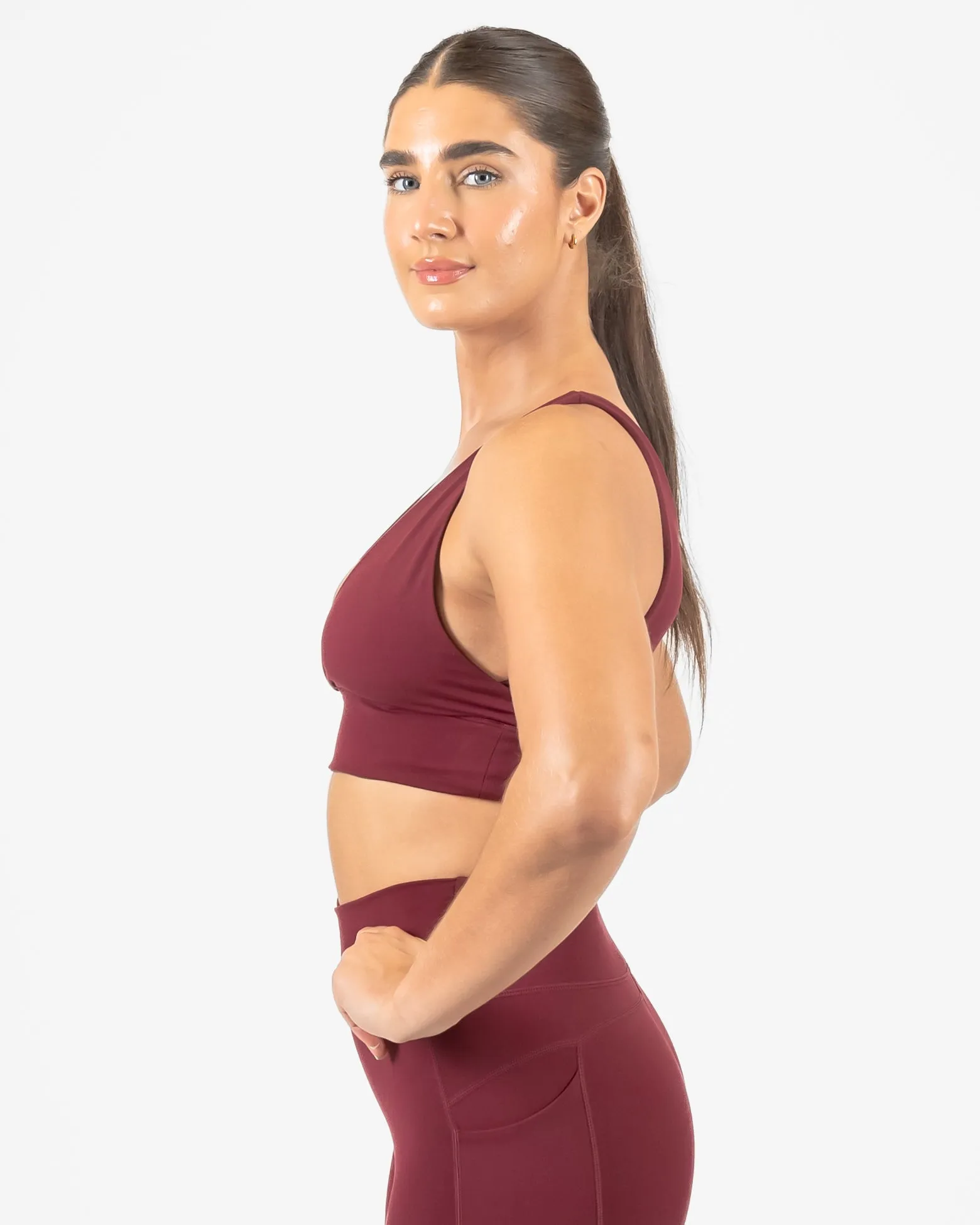 4-in-1 Salutation Sports Bra - Mulberry/Espresso - FINAL SALE