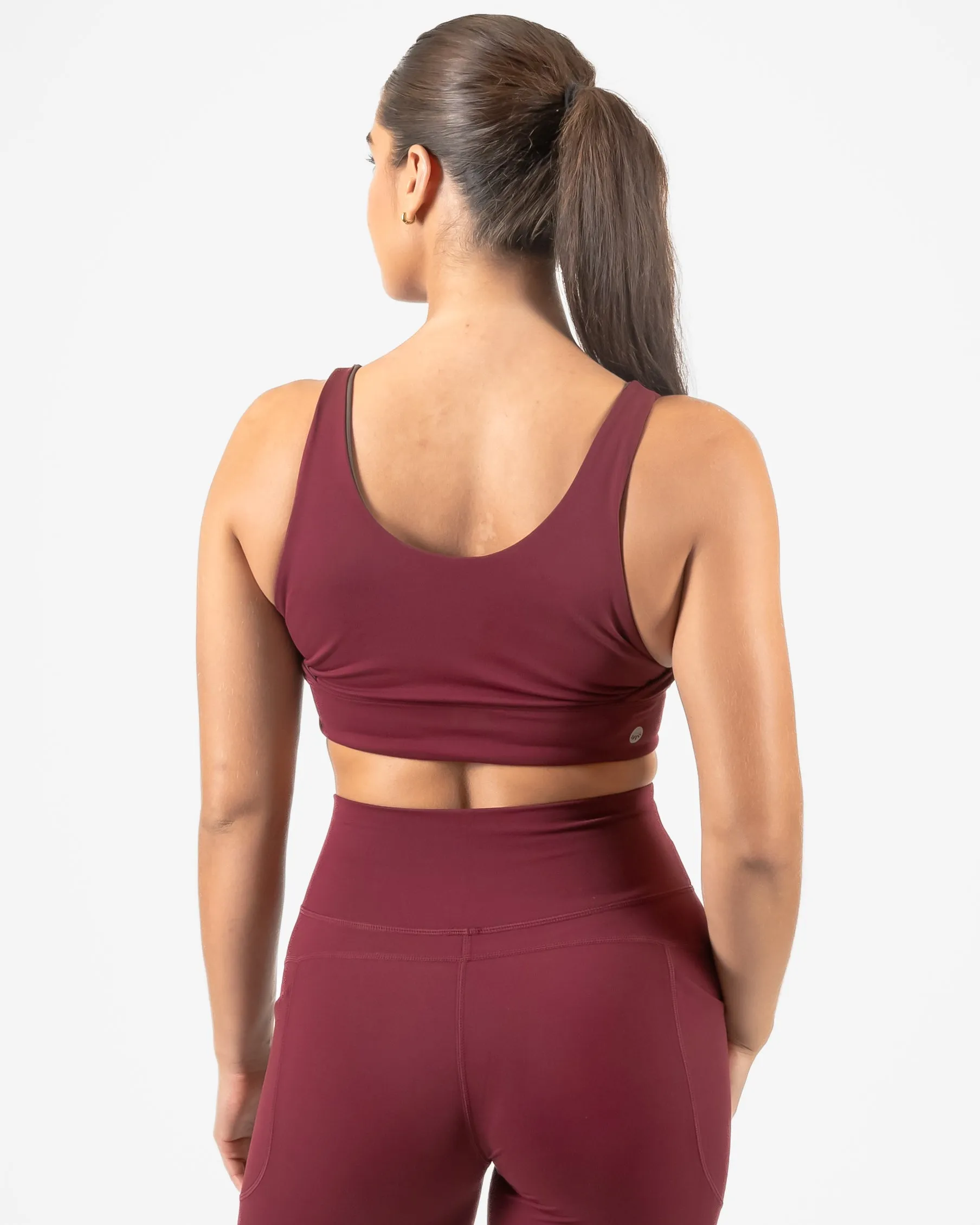 4-in-1 Salutation Sports Bra - Mulberry/Espresso - FINAL SALE