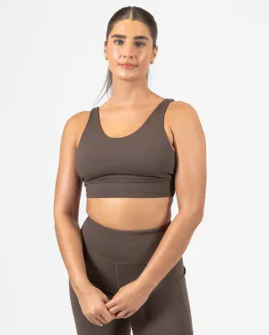 4-in-1 Salutation Sports Bra - Mulberry/Espresso - FINAL SALE