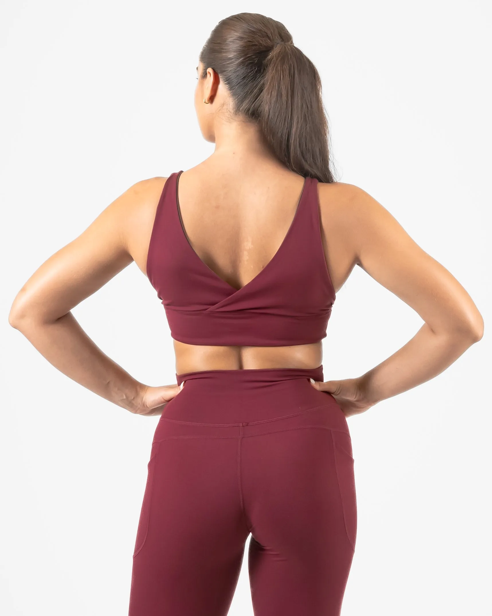 4-in-1 Salutation Sports Bra - Mulberry/Espresso - FINAL SALE