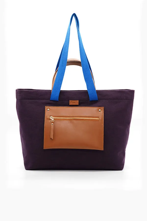 A and S Accessories Canvas shopper with contrast handles