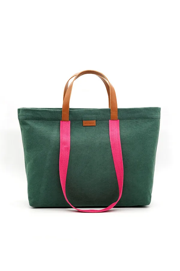 A and S Accessories Canvas shopper with contrast handles