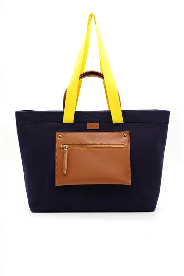 A and S Accessories Canvas shopper with contrast handles