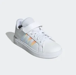 Adidas Girls Trainer Grand Court 2.0 White / Iridescent