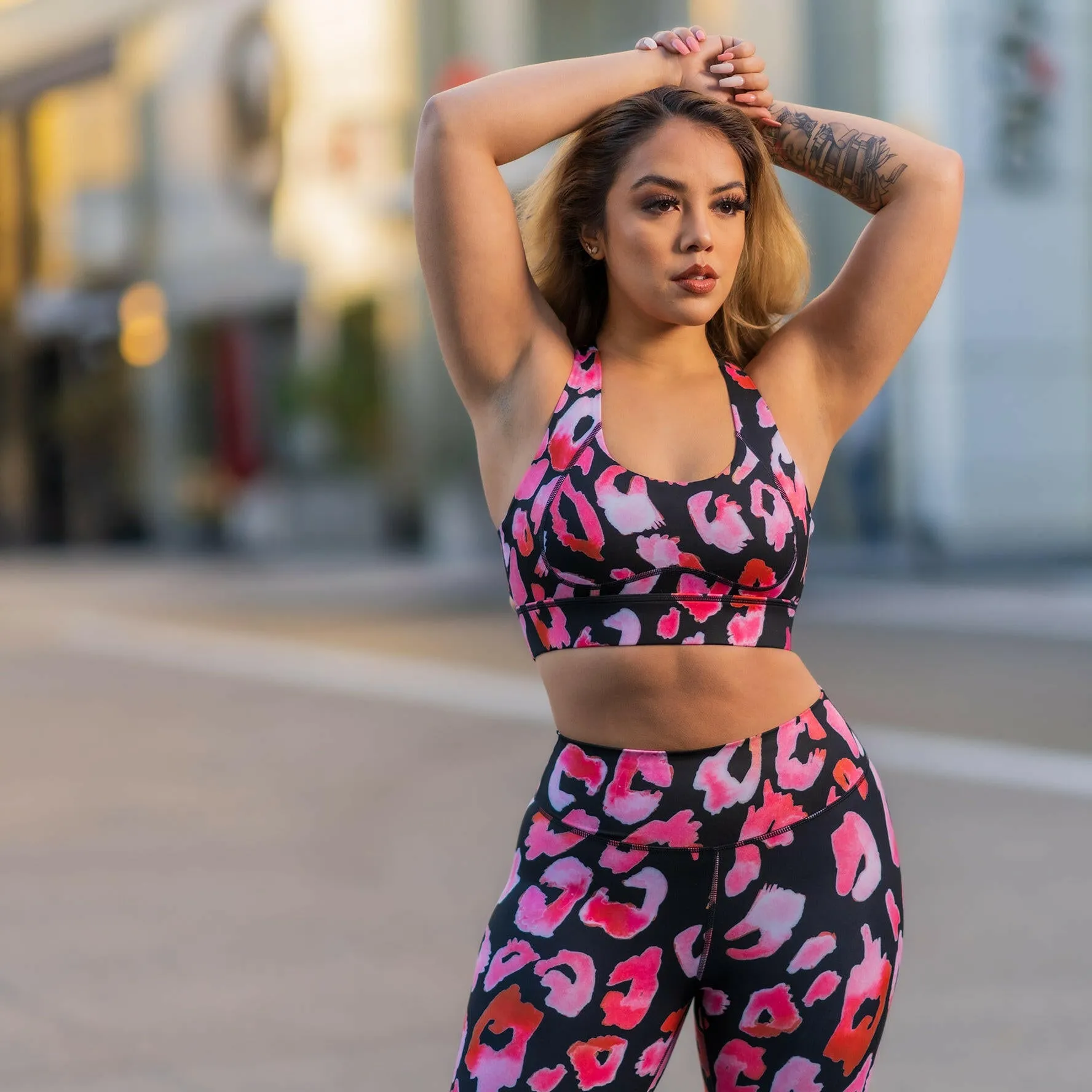 Adore Sports Bra - Floral Pink