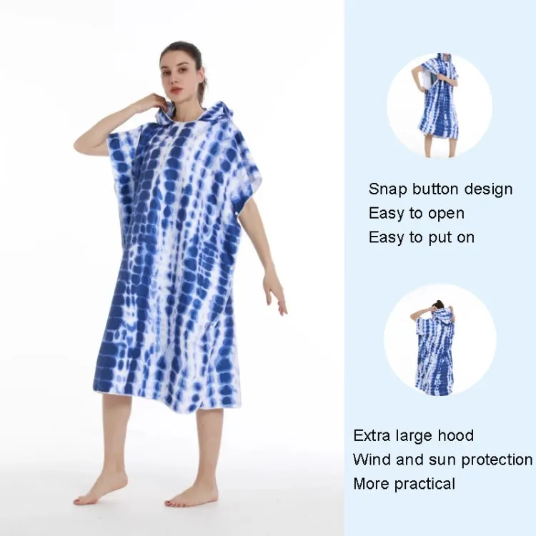 Adult Hooded Bath Towel Fine Fiber Beach Quick Dry Bathrobe, Size: 110x75cm(Surf)