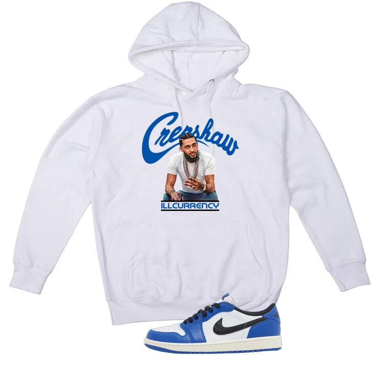 Air Jordan 1 Low OG Game Royal White T-Shirt (Crenshaw)| illcurrency