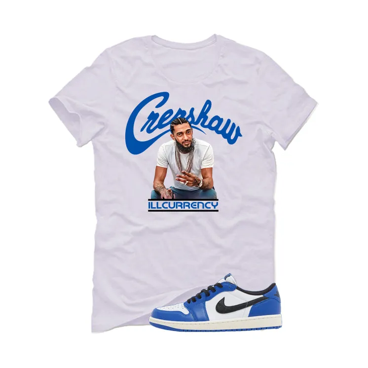 Air Jordan 1 Low OG Game Royal White T-Shirt (Crenshaw)| illcurrency