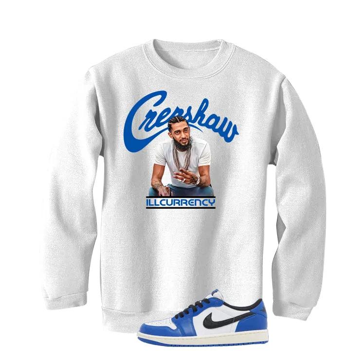 Air Jordan 1 Low OG Game Royal White T-Shirt (Crenshaw)| illcurrency