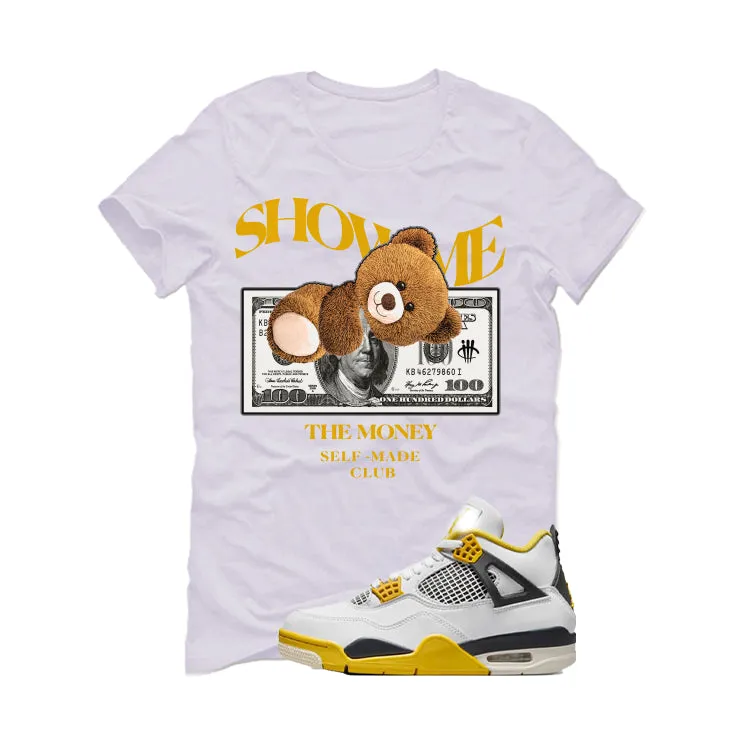 Air Jordan 4 WNNS “Vivid Sulfur” | illcurrency White T-Shirt (SHOW ME)