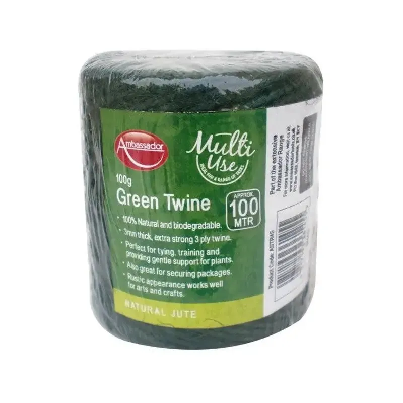 Ambassador Natural Jute Green Twine 50g / 50M (Approx)