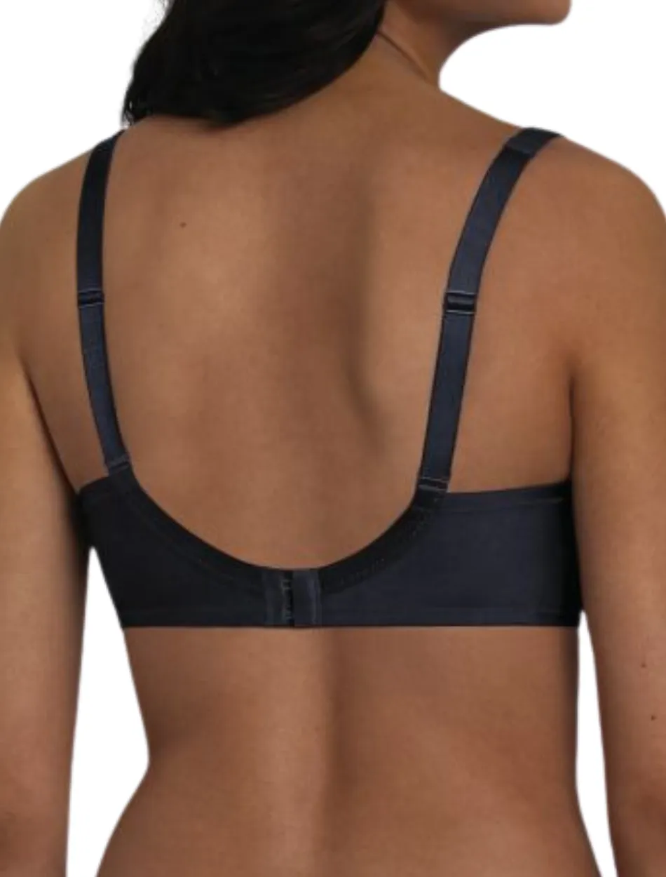 Anita Dalia Mastectomy Bra Wireless Post Operative Bra, Shadow Blue | Blue Mastectomy Bra | Anita Dalia Post Mastectomy Bra