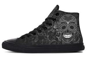 Black And White Smily Sugar Skull