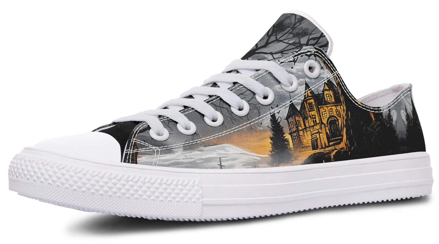 Blood Moon Manor Low Tops - Classic Premium Canvas Shoes with Comfortable and Durable Soles