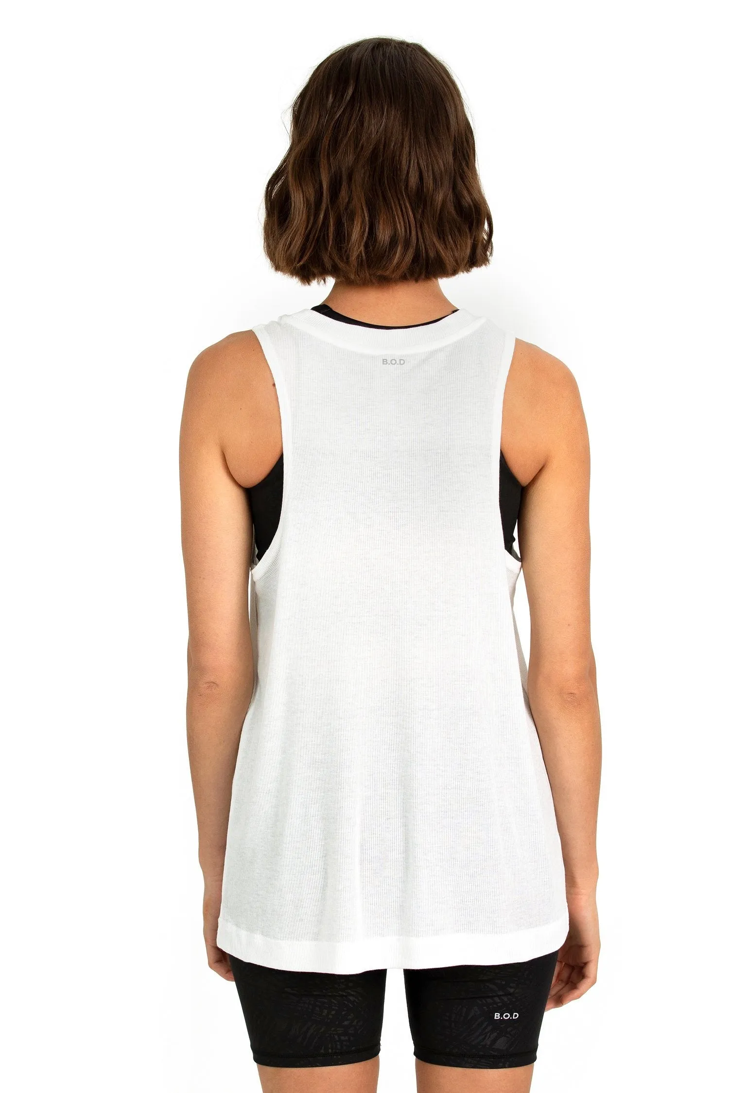 B.O.D BY FINCH BELLE TWIST TANK IN WHITE