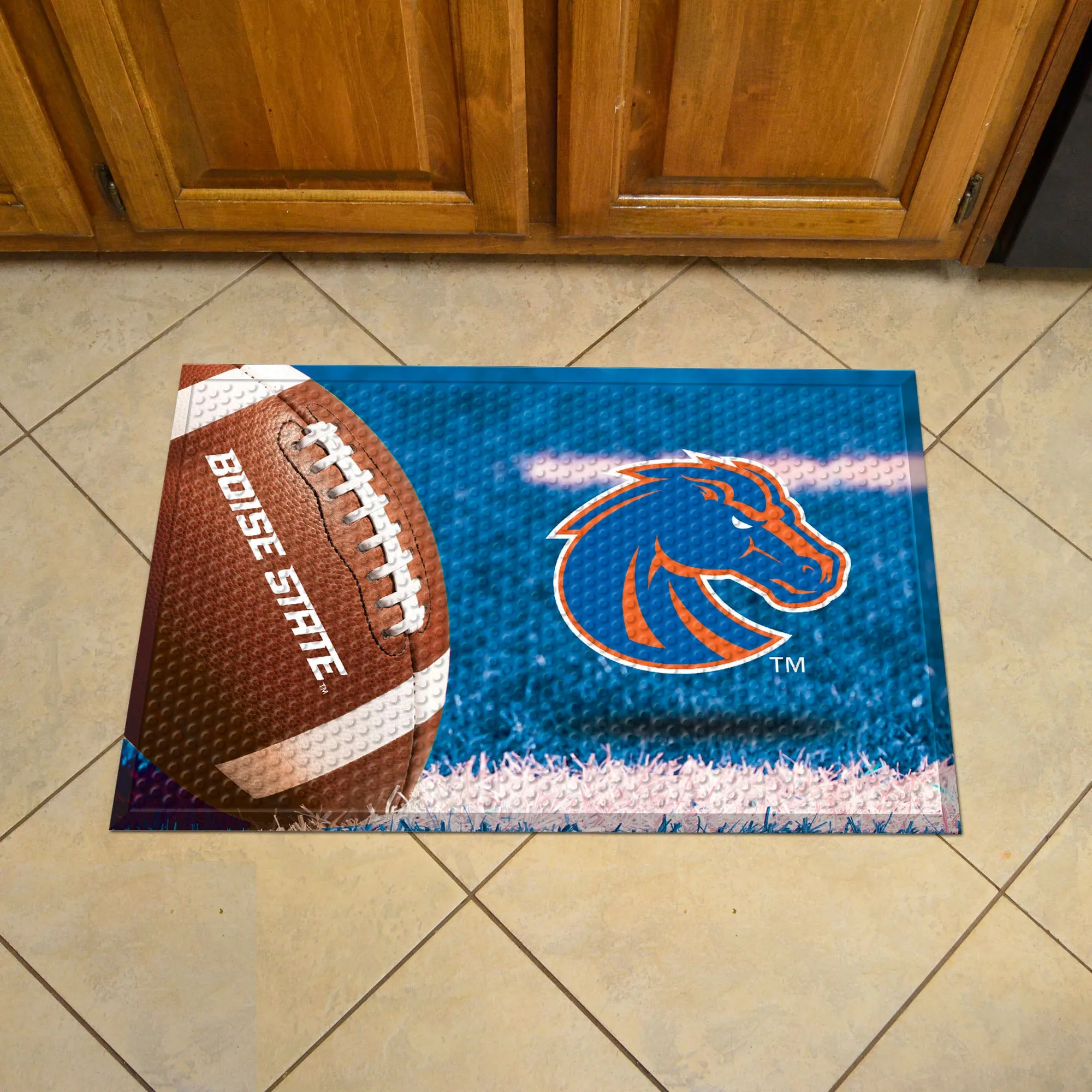 Boise State Rubber Scraper Door Mat