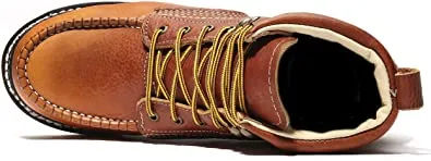 BONANZA MEN'S WORK BOOTS | FRONTIER 6" MOC STEEL TOE | WEDGE | BAT-612