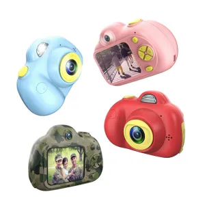 Cartoon Mini Digital Children's Camera SLR Dual Lens Sports Toy Camera with 32G Memory Card