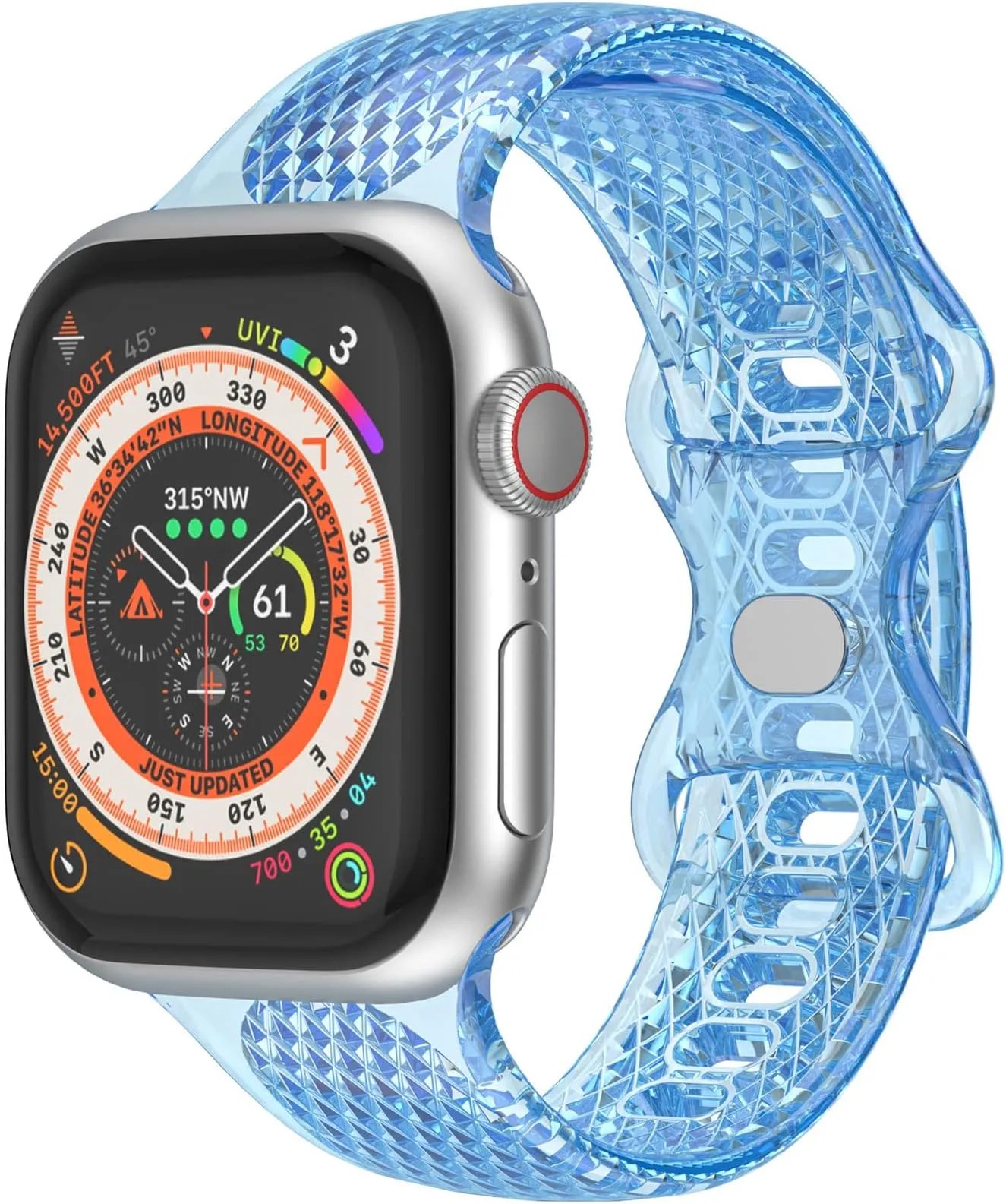 ClearGlide JellyGroove Silicone Sport Band For Apple Watch Multiple Colors Available