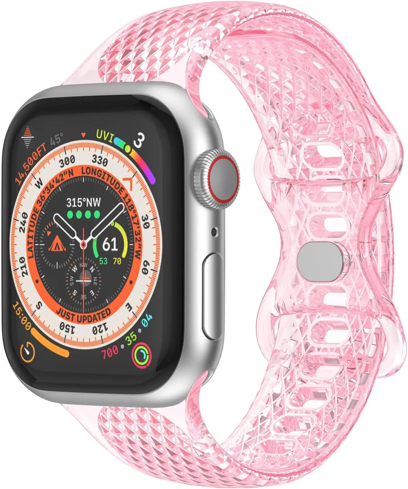 ClearGlide JellyGroove Silicone Sport Band For Apple Watch Multiple Colors Available