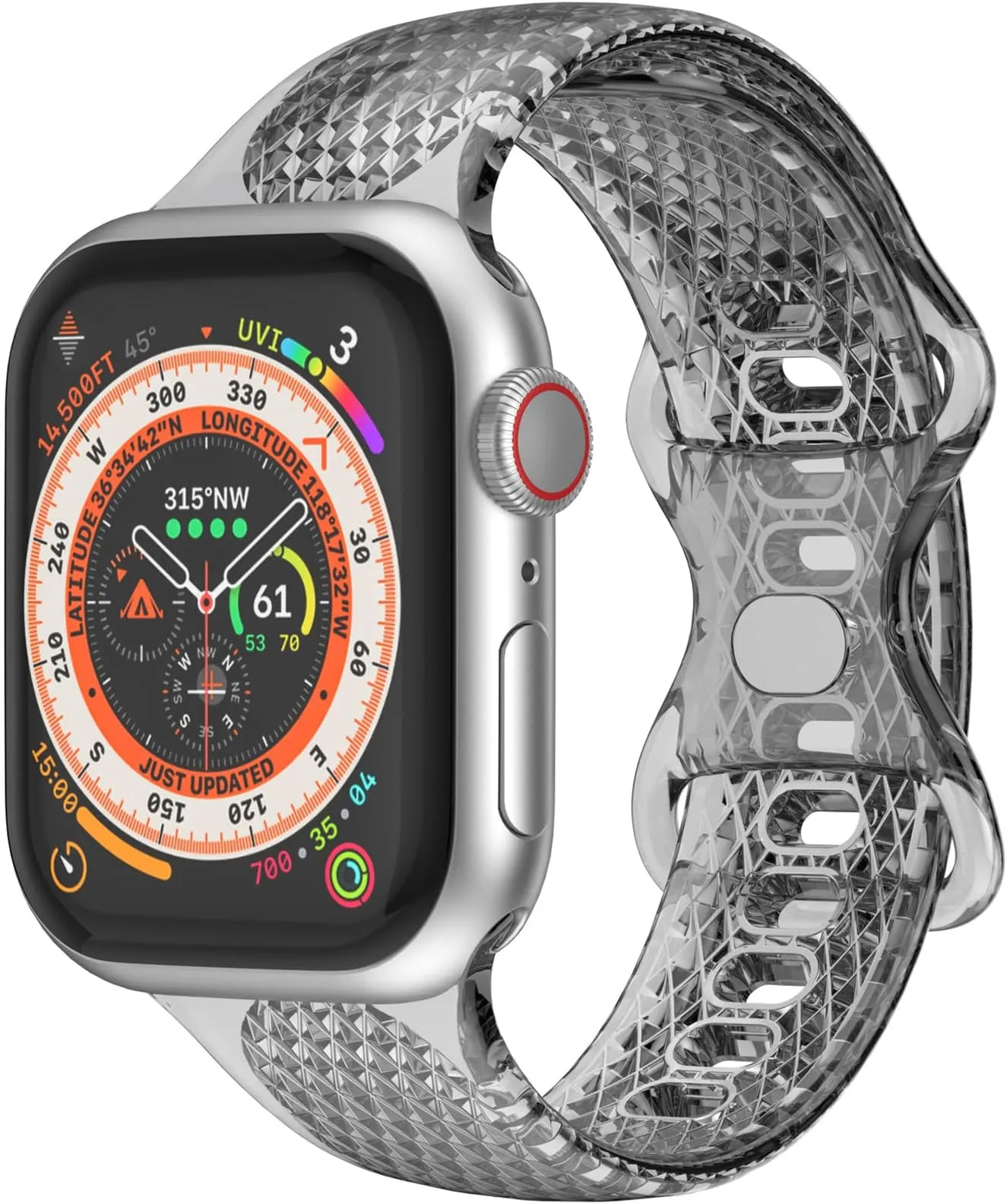 ClearGlide JellyGroove Silicone Sport Band For Apple Watch Multiple Colors Available