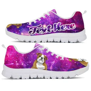 Custom Name Bulldog Sneaker, Galaxy Bulldog Dog Lovers Sneakers Running Shoes Gift Men Women, Best Running Shoes