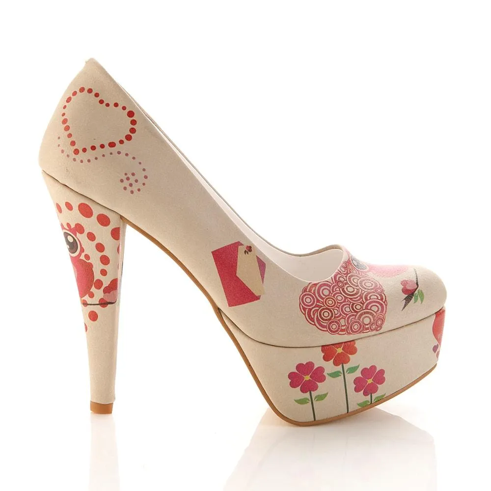 Cute Owl Heel Shoes PLT2055