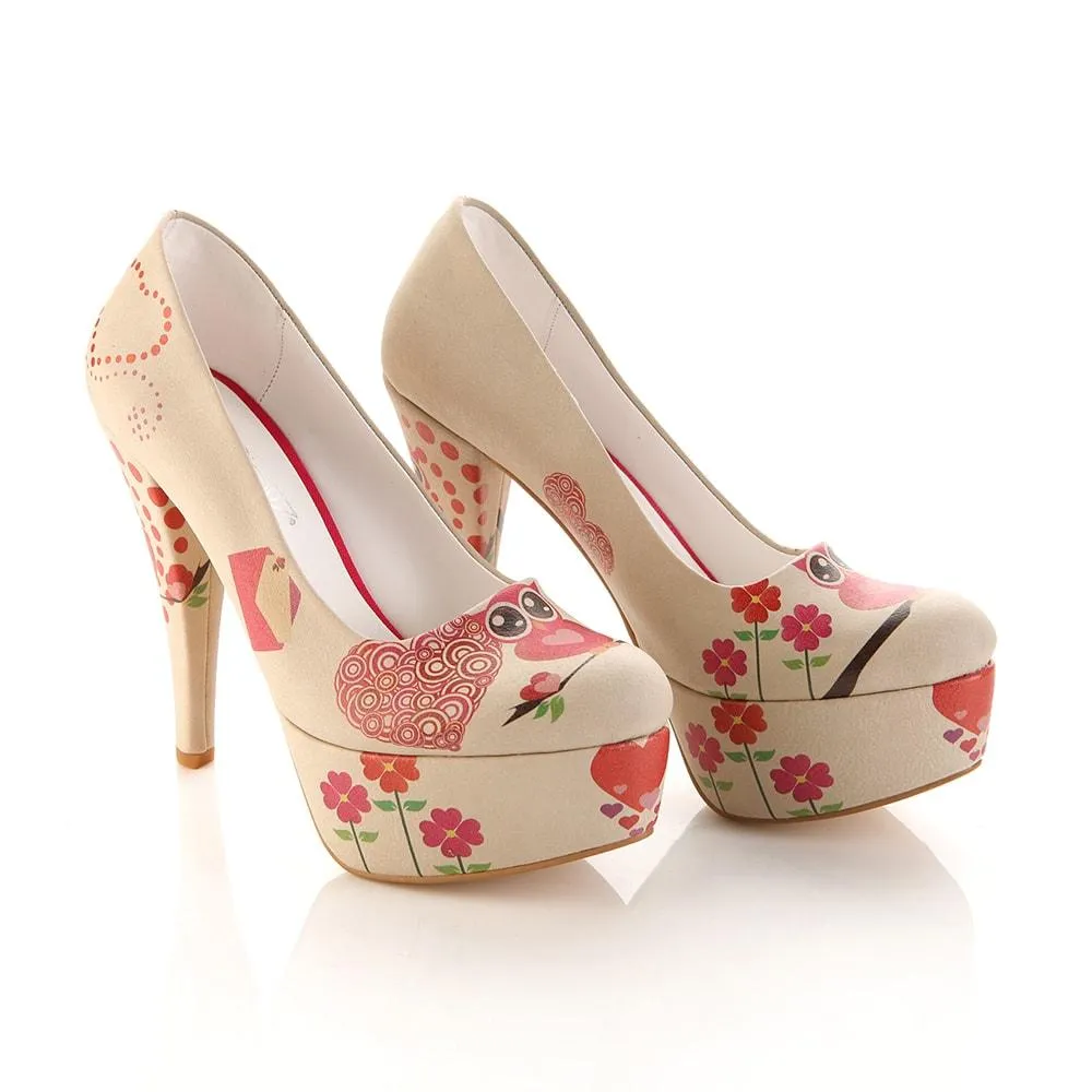 Cute Owl Heel Shoes PLT2055