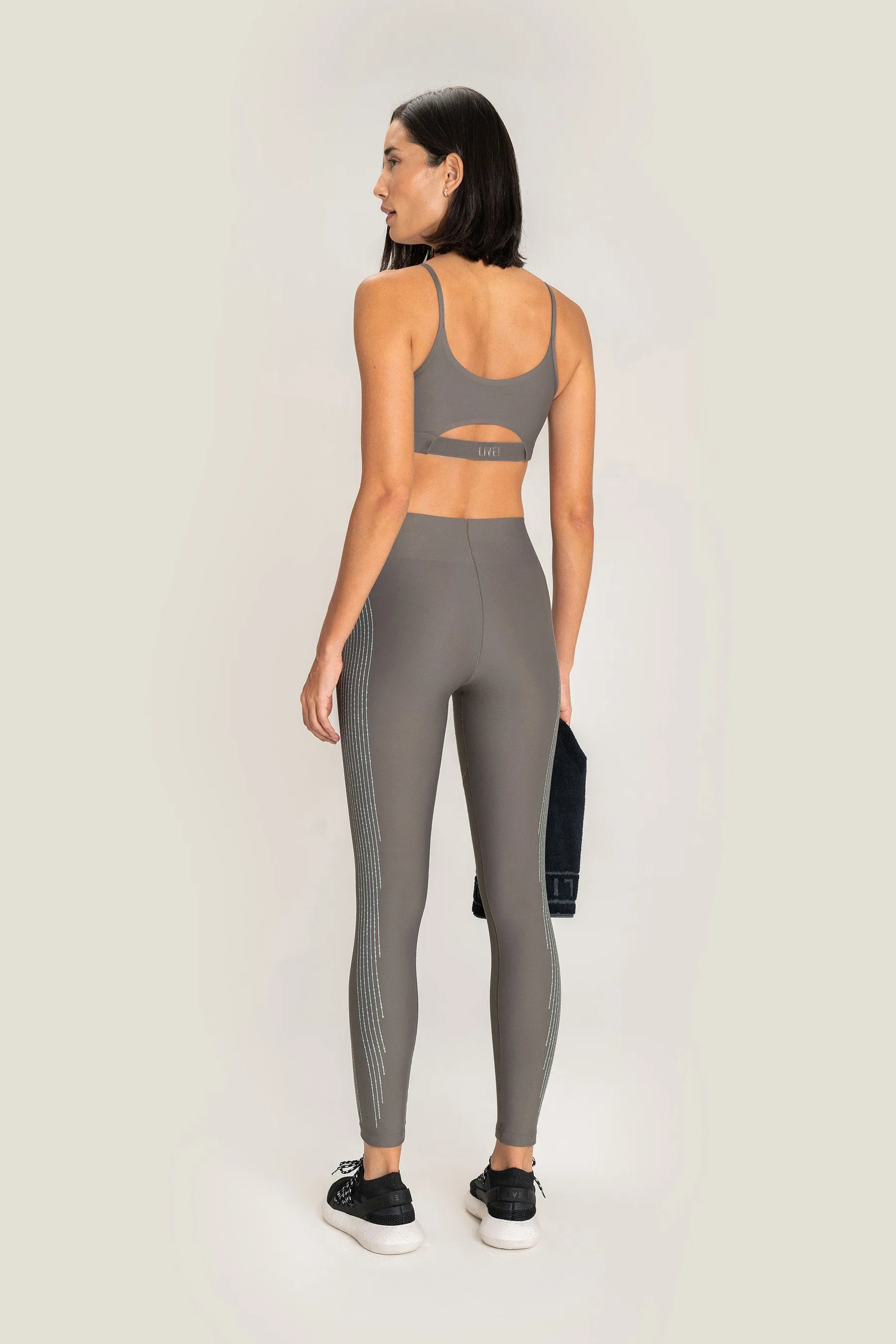 Cyber Dots Mid Sports Bra