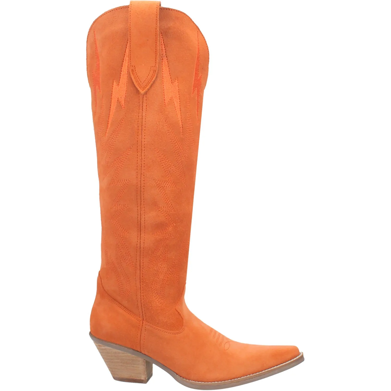 Dingo Womens Thunder Road Orange Suede Fashion Boots