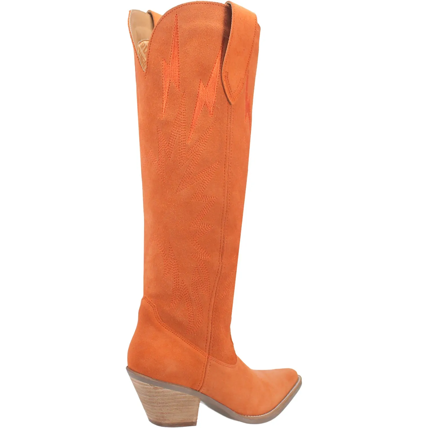 Dingo Womens Thunder Road Orange Suede Fashion Boots