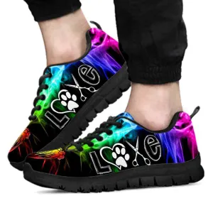 Dog Groomer Sneaker, Dog Groomer Dripping Heart Rainbow Gradient Sneakers Shoes, Best Running Shoes, Unique Gifts For Dog Lovers