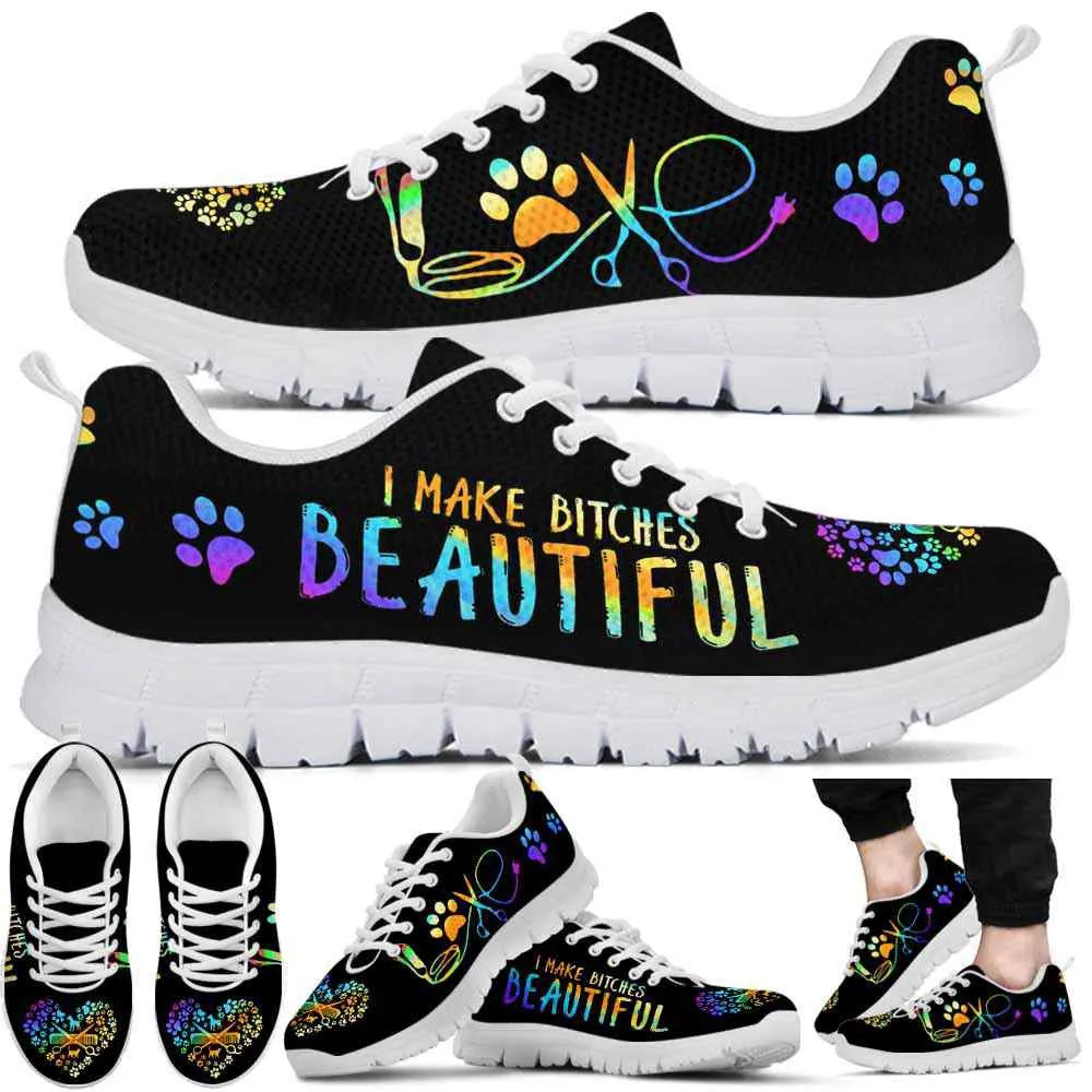 Dog Groomer Sneaker, Dog Groomer Make Puppies Beautiful Love Heart Sneakers Shoes, Best Running Shoes, Unique Gifts For Dog Lovers