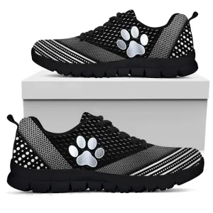 Dog Sneaker, Dog Abstract Silver Sneakers, Dog Shoes