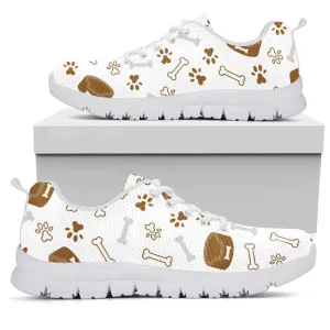 Dog Sneaker, Dog - Foot Dog Bone Pattern Sneaker, Dog Shoes