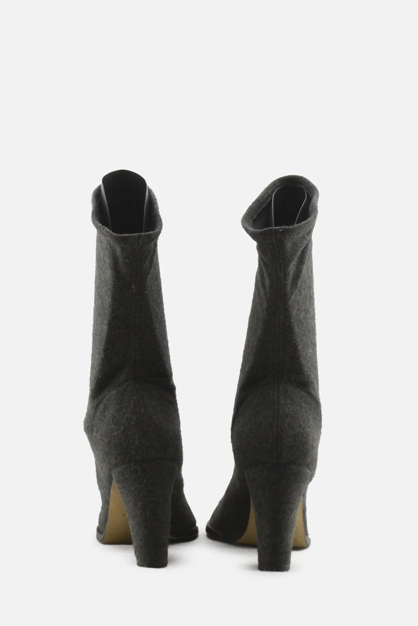 European Brand Block Heels Sock Boots | Suede