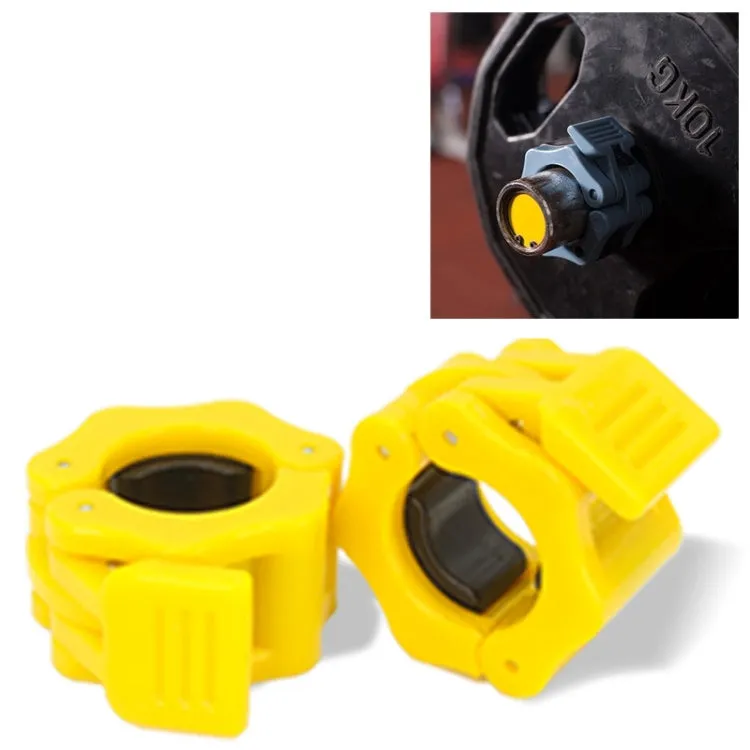 Fast Austrian Bar Chuck Lock Barbell Plastic Buckle, Diameter: 28mm (Yellow)