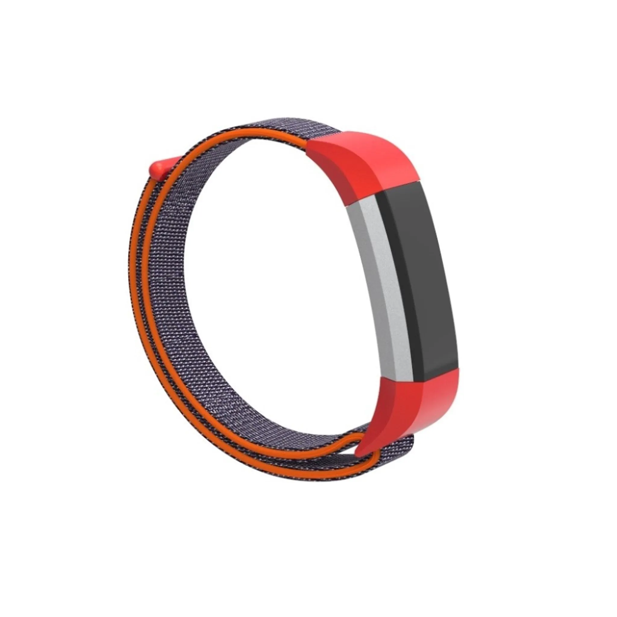 Fitbit Ace velcro closure flexible watch strap - Orange / Blue