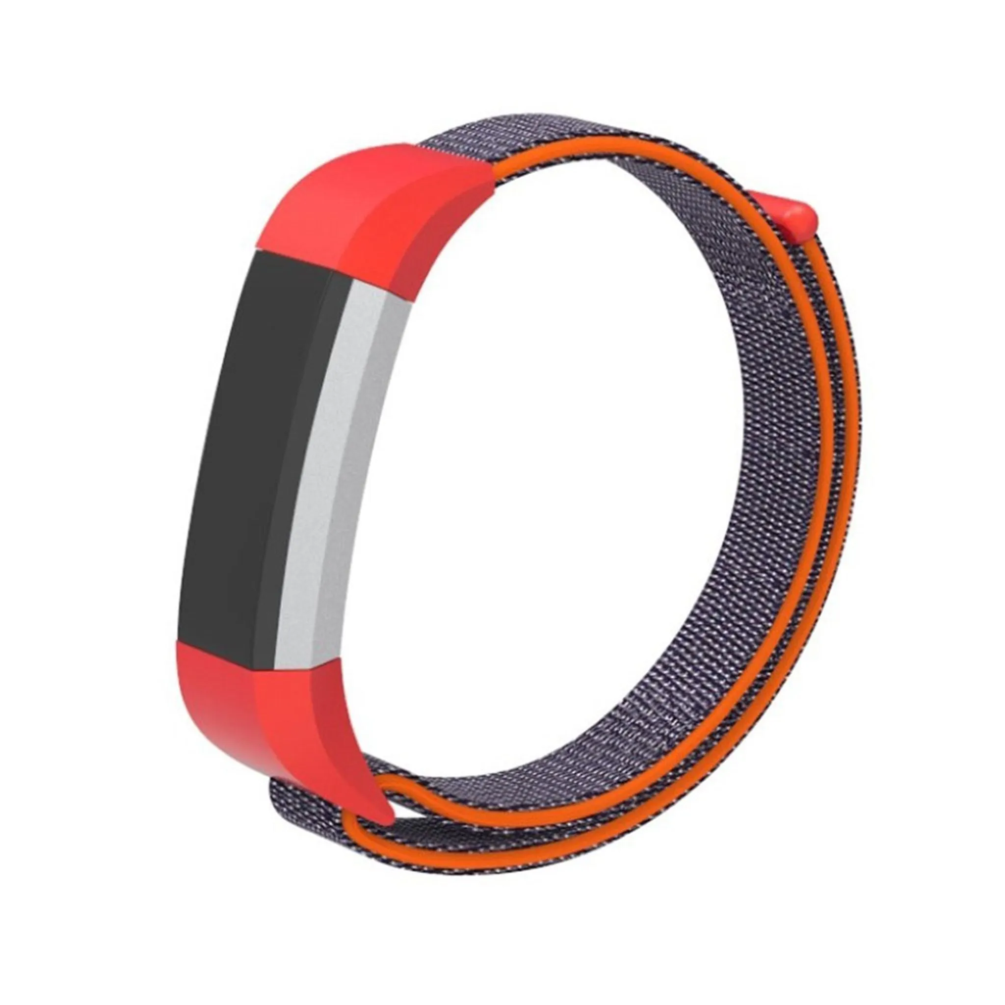 Fitbit Ace velcro closure flexible watch strap - Orange / Blue