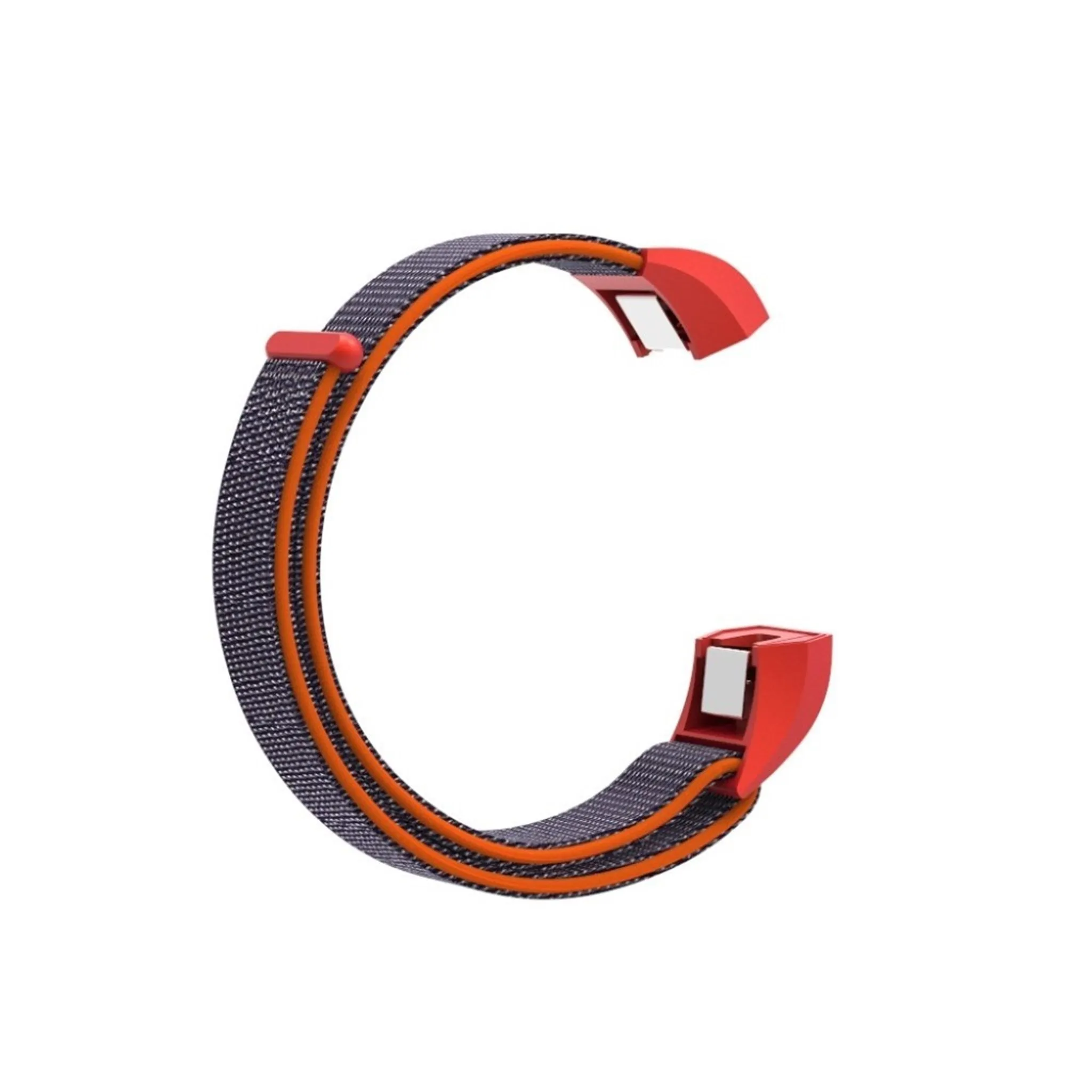 Fitbit Ace velcro closure flexible watch strap - Orange / Blue