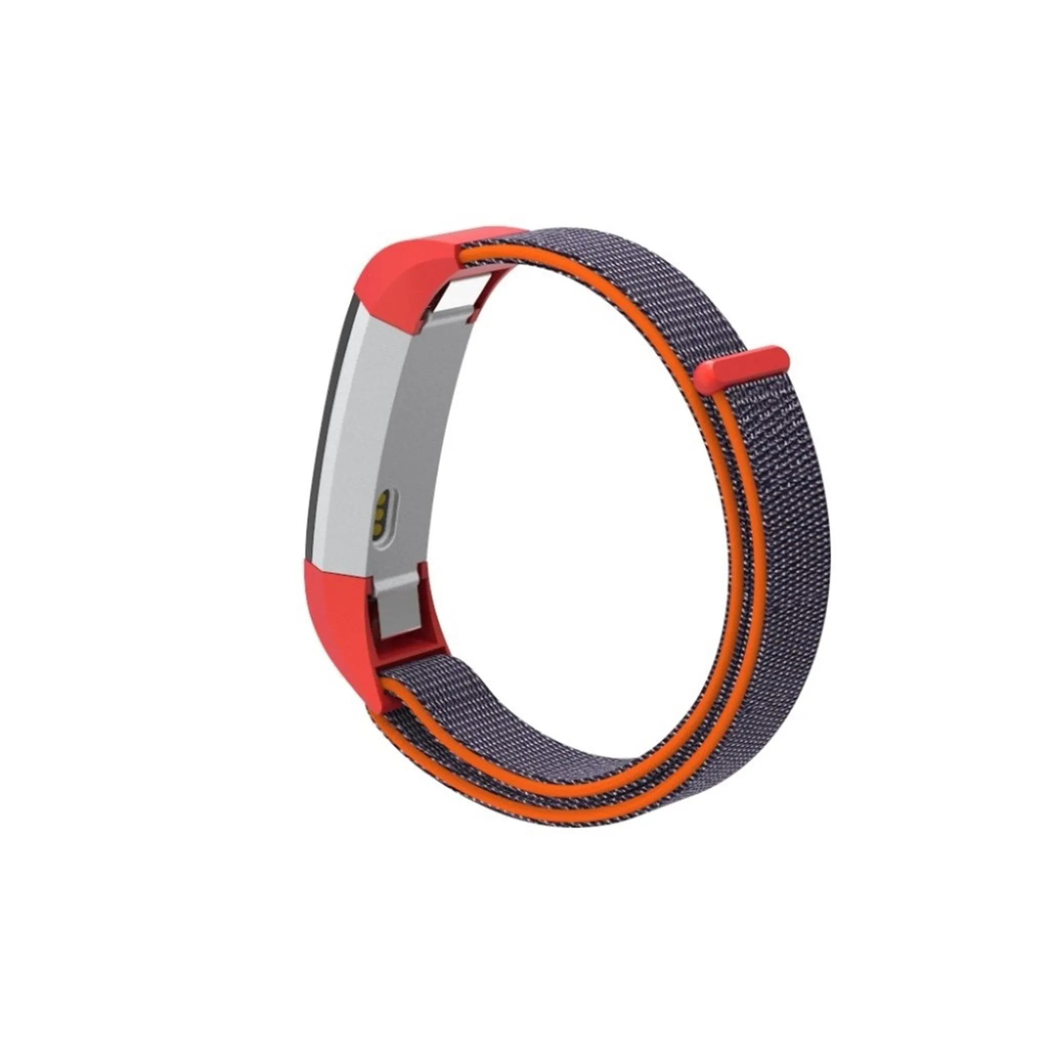 Fitbit Ace velcro closure flexible watch strap - Orange / Blue