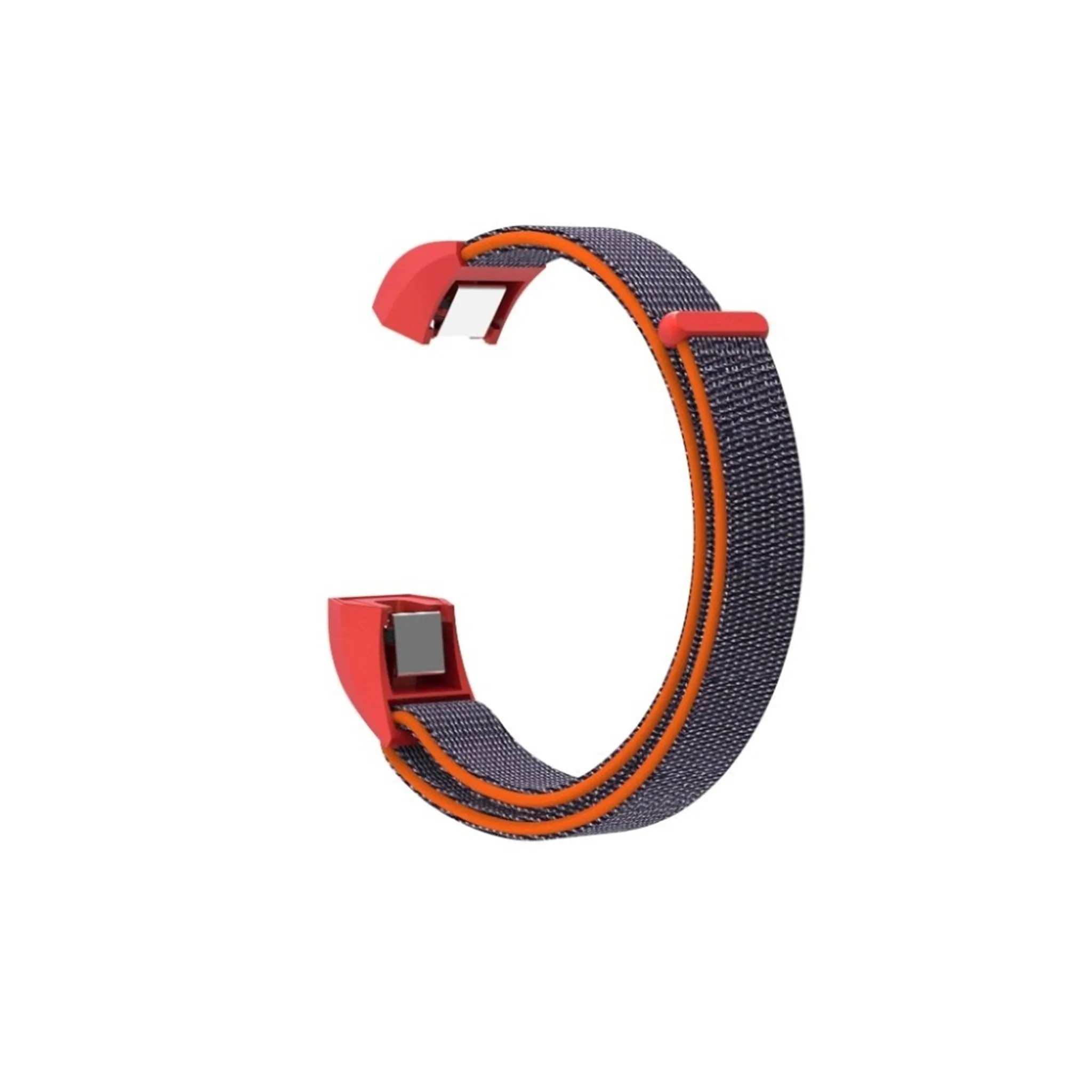 Fitbit Ace velcro closure flexible watch strap - Orange / Blue