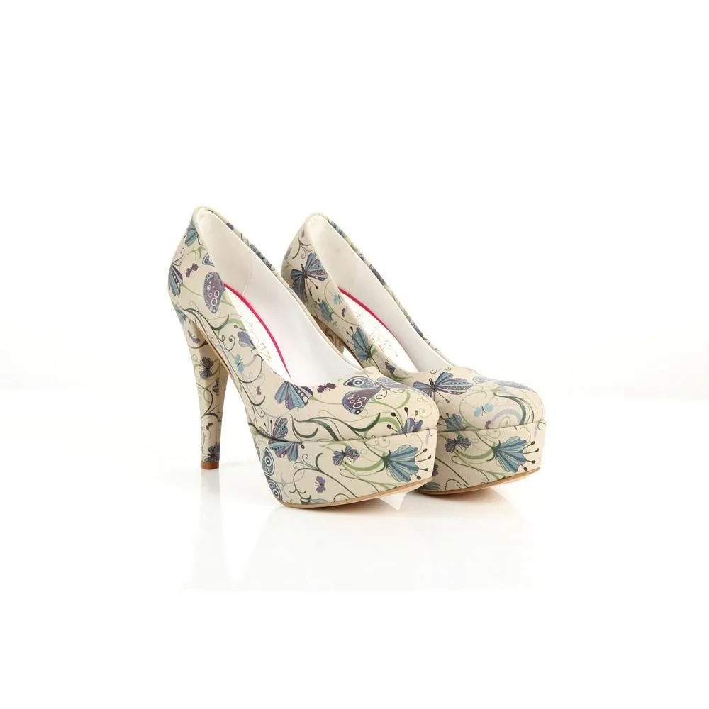 Flowers Heel Shoes PLT2011