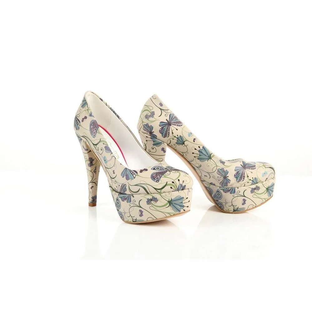 Flowers Heel Shoes PLT2011