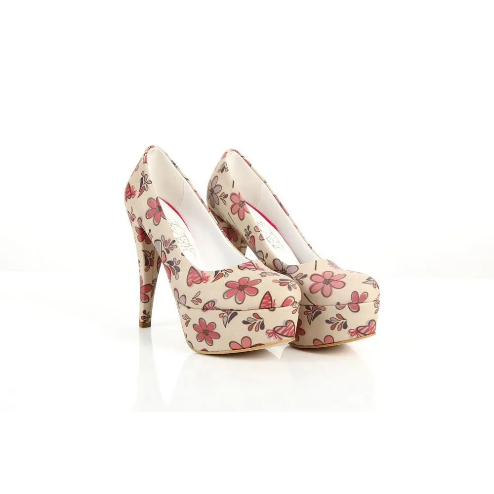 Flowers Heel Shoes PLT2012