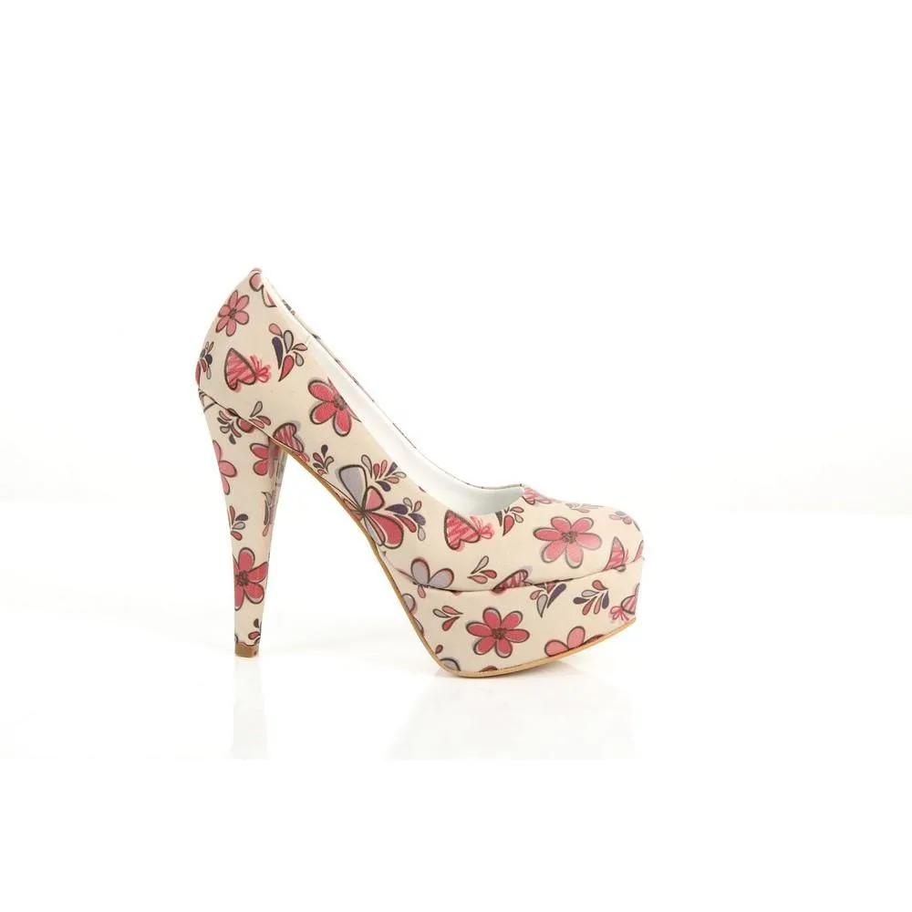 Flowers Heel Shoes PLT2012