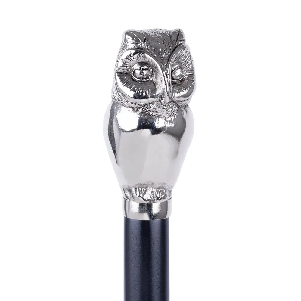 FootFitter Deluxe 27" Long Shoe Horn with Nickel Plated Handle, Owl